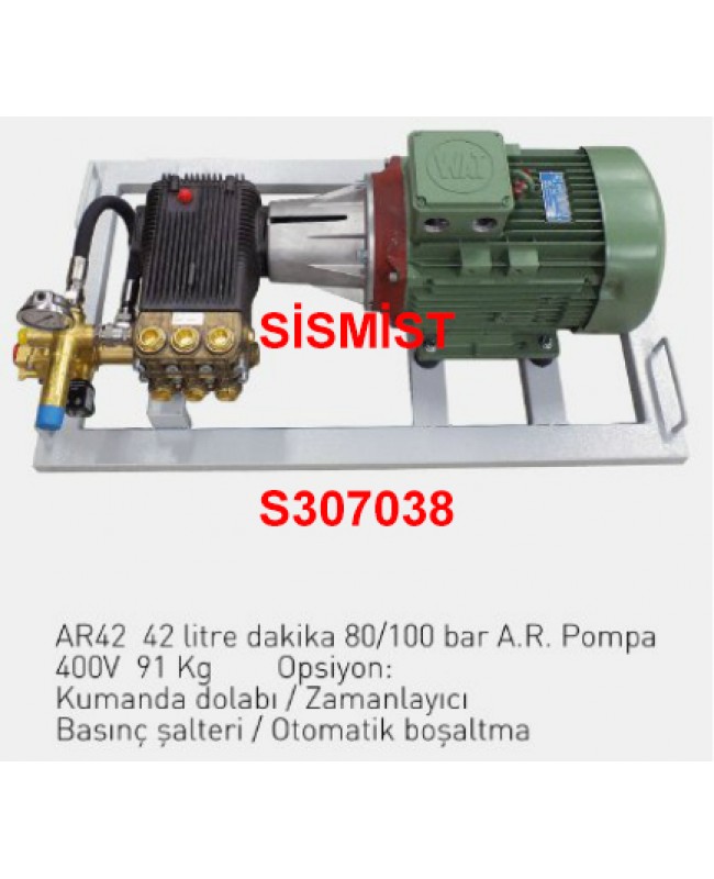 42 Lt/Dk Yüksek Basınçlı Sisleme Pompa Motor Grubu "Ar-Pump"