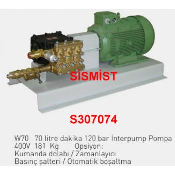 70 Lt/Dk Yüksek Basınçlı Sisleme Pompa Motor Grubu "Interpump"