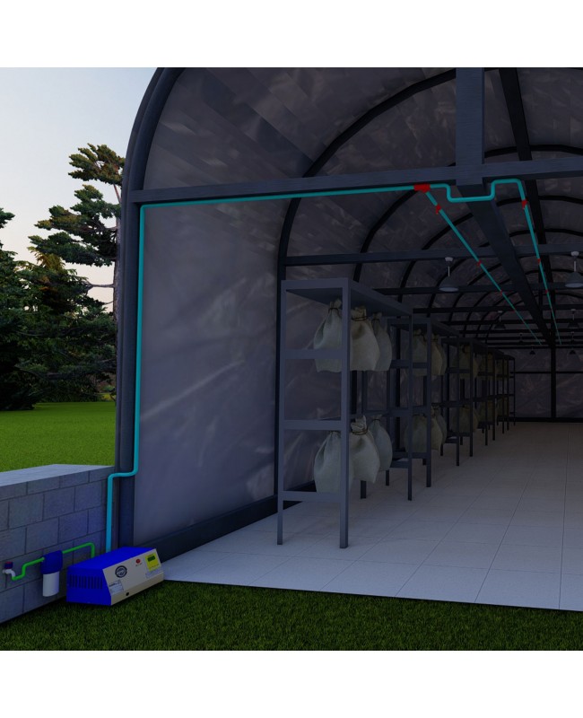 50 M2 Mantarhaneler İçin 12 Nozullu Nemlendirme Sistemi Nem Ve Zaman Kontrollü No:M4 50 M2 Mantarhaneler İçin 12 Nozullu Nemlendirme Sistemi Nem Ve Zaman Kontrollü No:M4