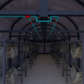 50 M2 Mantarhaneler İçin 12 Nozullu Nemlendirme Sistemi Zaman Kontrollü No:M5