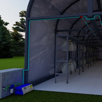 100 M2 Mantarhaneler İçin 20 Nozullu Nemlendirme Sistemi Zaman Kontrollü No:M3