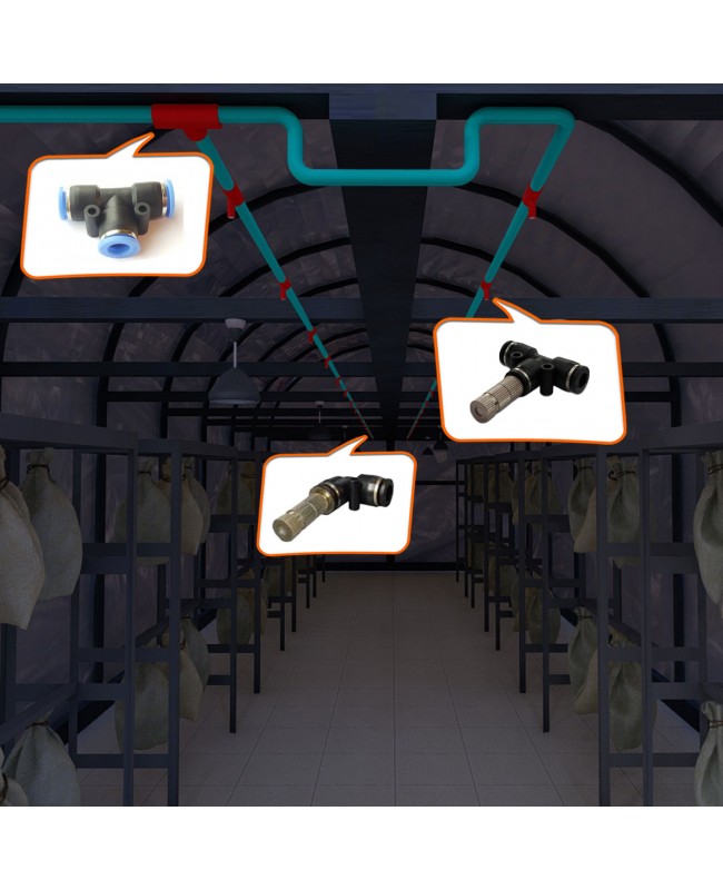 Mantarhane Otomasyon Panosu, 2 Adet Fan Ve 30 Uçlu Nemlendirme Sistemi Paket No:11