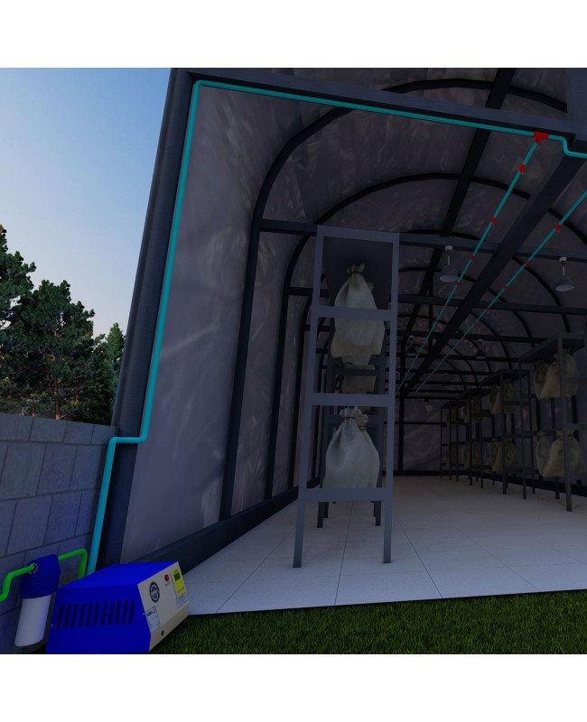 100-150 M2 Mantarhaneler İçin 30 Nozullu Nemlendirme Sistemi Nem Ve Zaman Kontrollü No:M1 100-150 M2 Mantarhaneler İçin 30 Nozullu Nemlendirme Sistemi Nem Ve Zaman Kontrollü No:M1