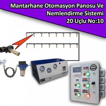 Mantarhane Otomasyon Panosu Ve 20 Uçlu Nemlendirme Sistemi Paket No:10