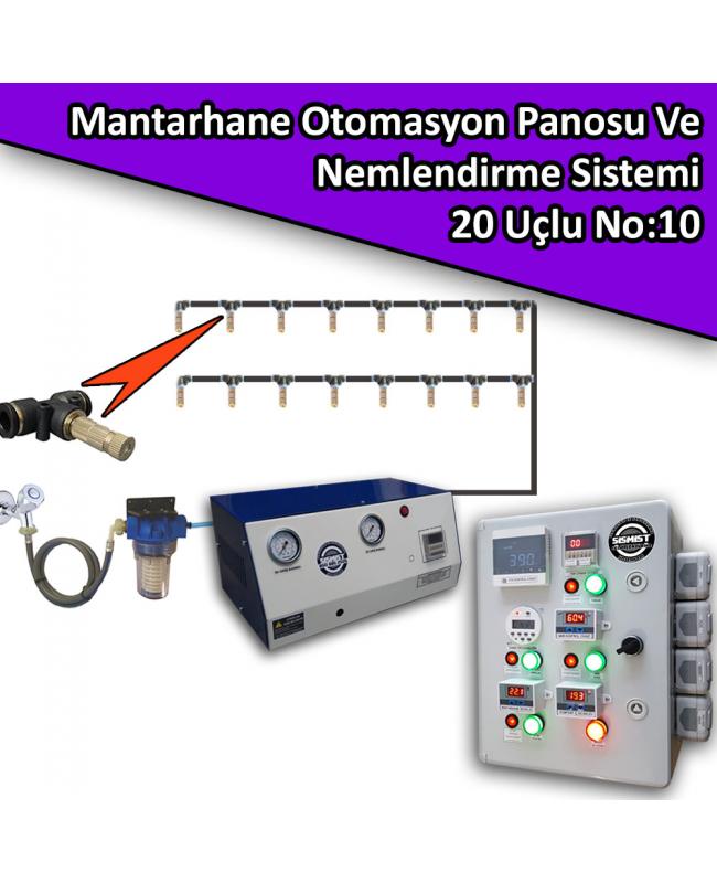 Mantarhane Otomasyon Panosu Ve 20 Uçlu Nemlendirme Sistemi Paket No:10