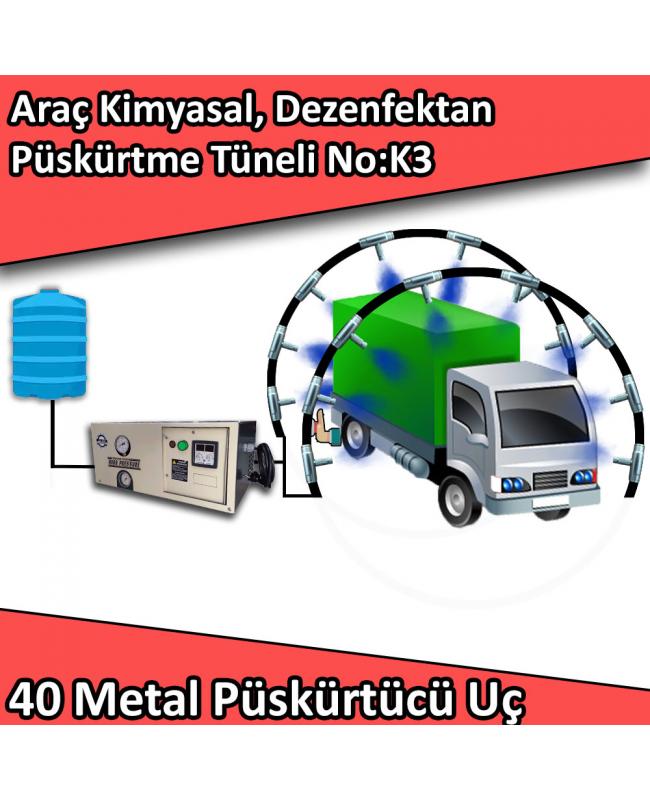 Dezenfektan, Kimyasal Araç Girişi Püskürtme Tüneli 40 Metal Nozullu No:K3 Dezenfektan, Kimyasal Araç Girişi Püskürtme Tüneli 40 Metal Nozullu No:K3