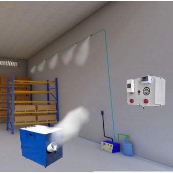 Ultrasonik + OB sisleme Kombine Nemlendirme Sistemi Ve Wifi Otomasyon - Beton Test laboratuvarları, Çimlendirme ya da Kürleme Odaları İçin