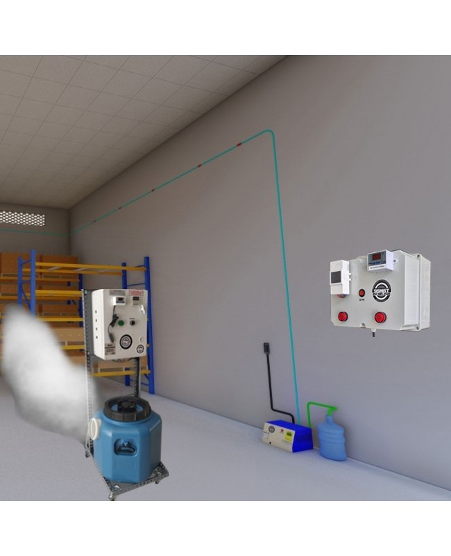 Ultrasonik + OB sisleme Çift Etkili Nemlendirme Sistemi Ve Wifi Otomasyon - Beton Test laboratuvarları, Çimlendirme ya da Kürleme Odaları İçin